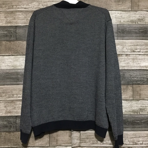 Brax feel good 100% merino wool sweater men’s size XL gray mock neck 1/4 zip - Picture 5 of 12
